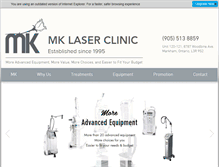 Tablet Screenshot of mklaserclinic.com